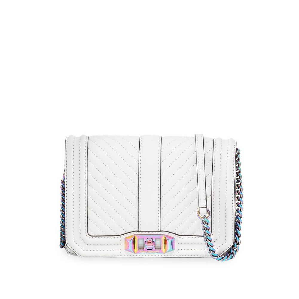 Rebecca Minkoff chevron-quilted leather clutch bag